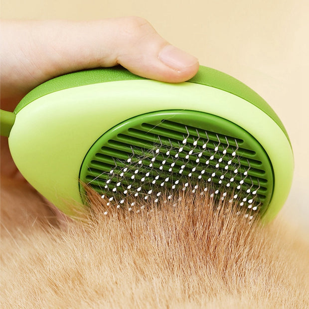 Creative Cat Grooming Comb Portable Massage Brush One-Button Remove Floating Hair Scraper Cats Dogs Pet Self Cleaning Tool Accessories